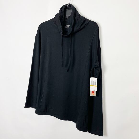 32 Degrees Heat Womens Lightweight Sweatshirt Small Black Funnel Neck NWT - Picture 3 of 8